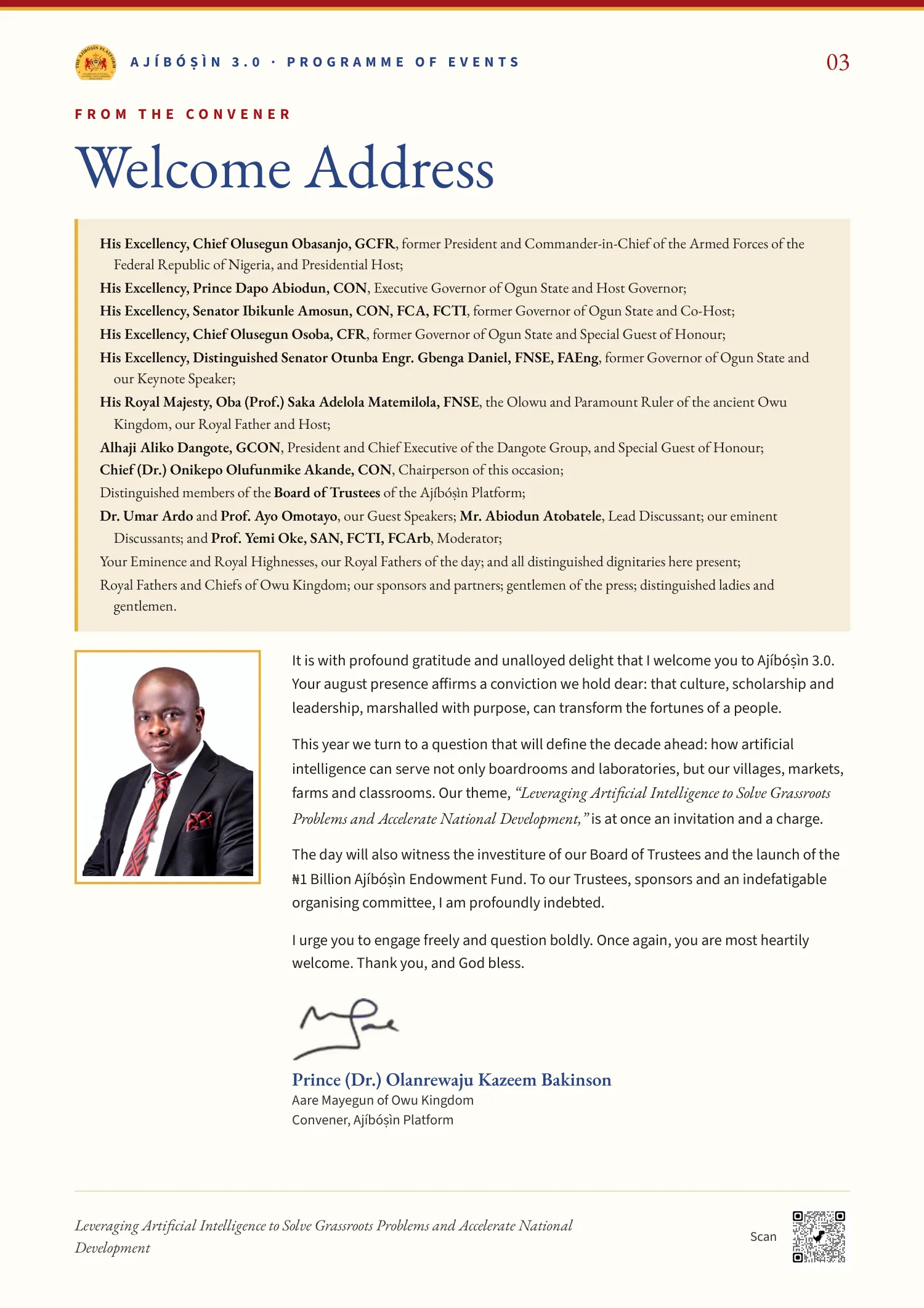 Programme brochure, page 3