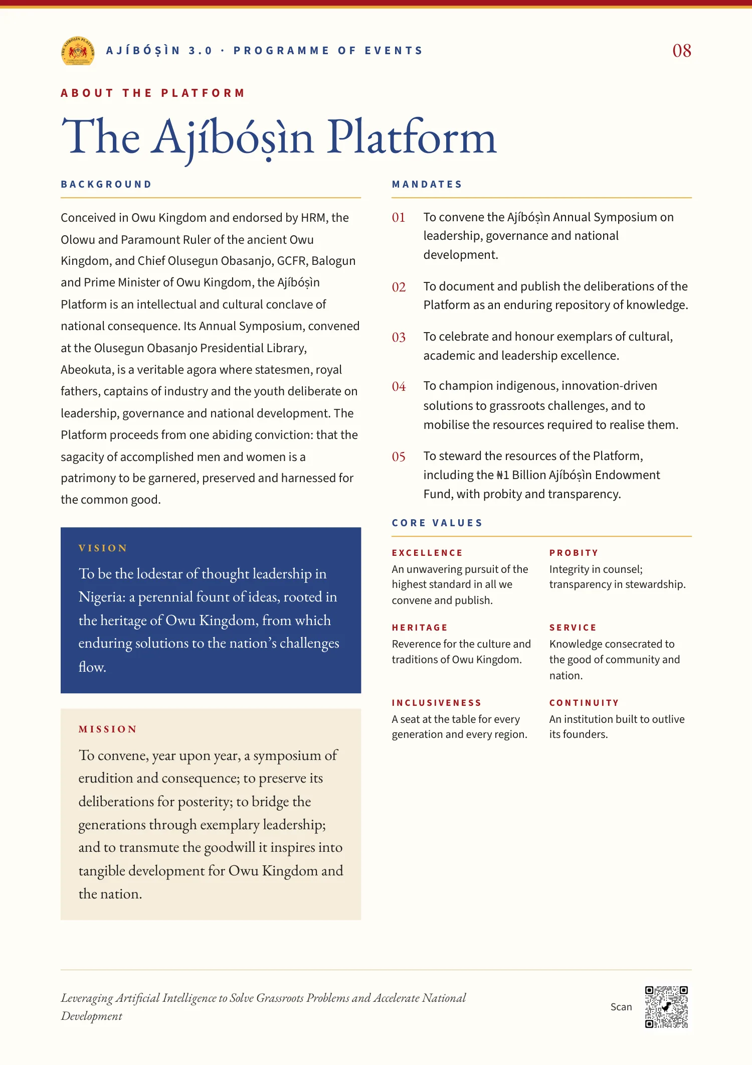Programme brochure, page 8
