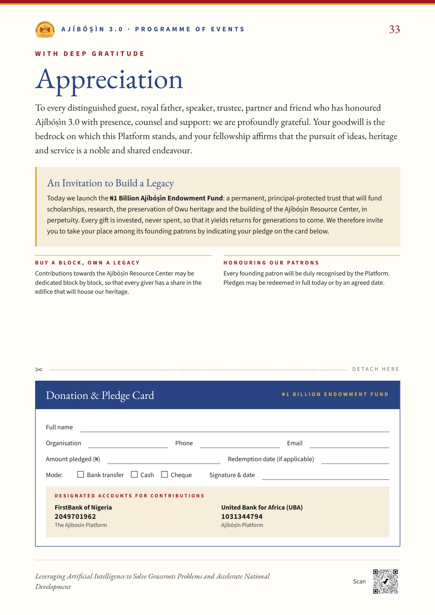 Programme brochure, page 33